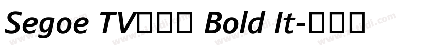 Segoe TV兰亭黑 Bold It字体转换